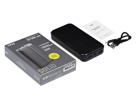 Внешний аккумулятор TFN 20000mAh Solid 20 black (TFN-PB-282-BK)
